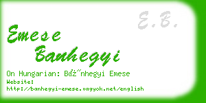 emese banhegyi business card